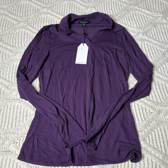 Universal standard purple long sleeve collared blouse size small - Picture 2 of 3